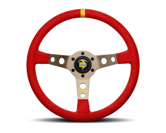 MOMO MOD.07 350mm 72mm Dish Red Microfiber Steering Wheel