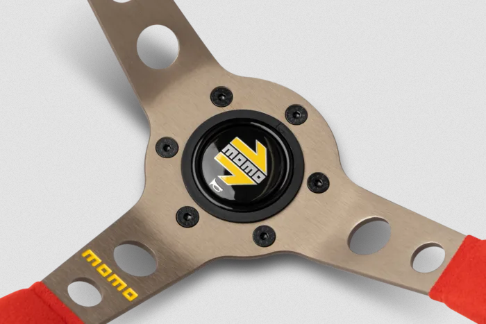 MOMO MOD.07 350mm 72mm Dish Red Microfiber Steering Wheel