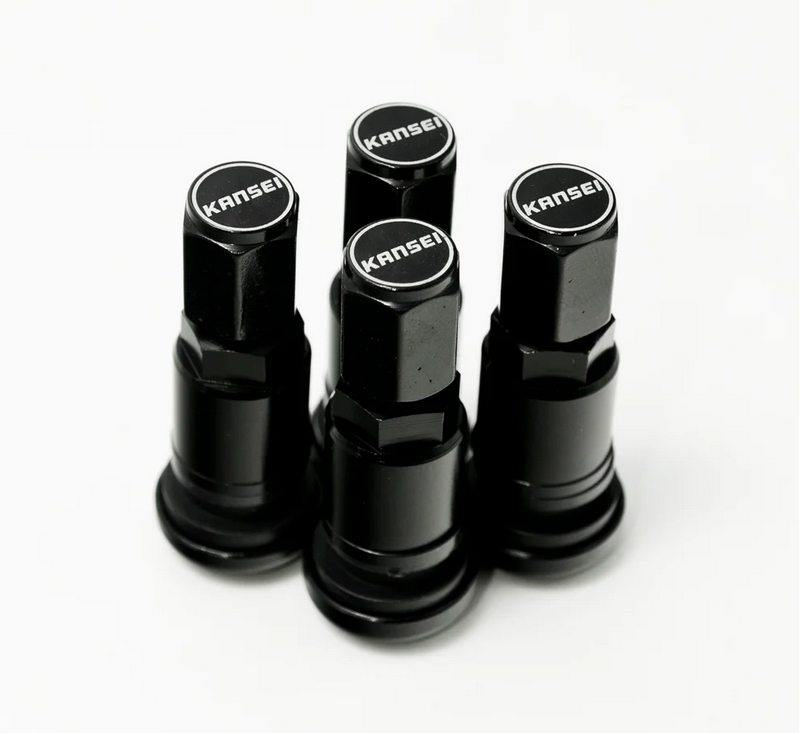 Kansei Premium Branded Valve Stems Set/4 - Black