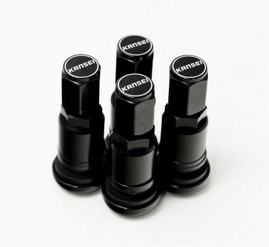 Kansei Premium Branded Valve Stems Set/4 - Black