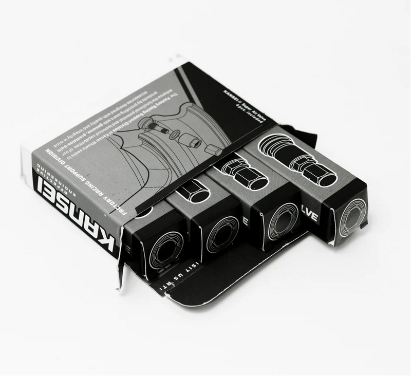 Kansei Premium Branded Valve Stems Set/4 - Black