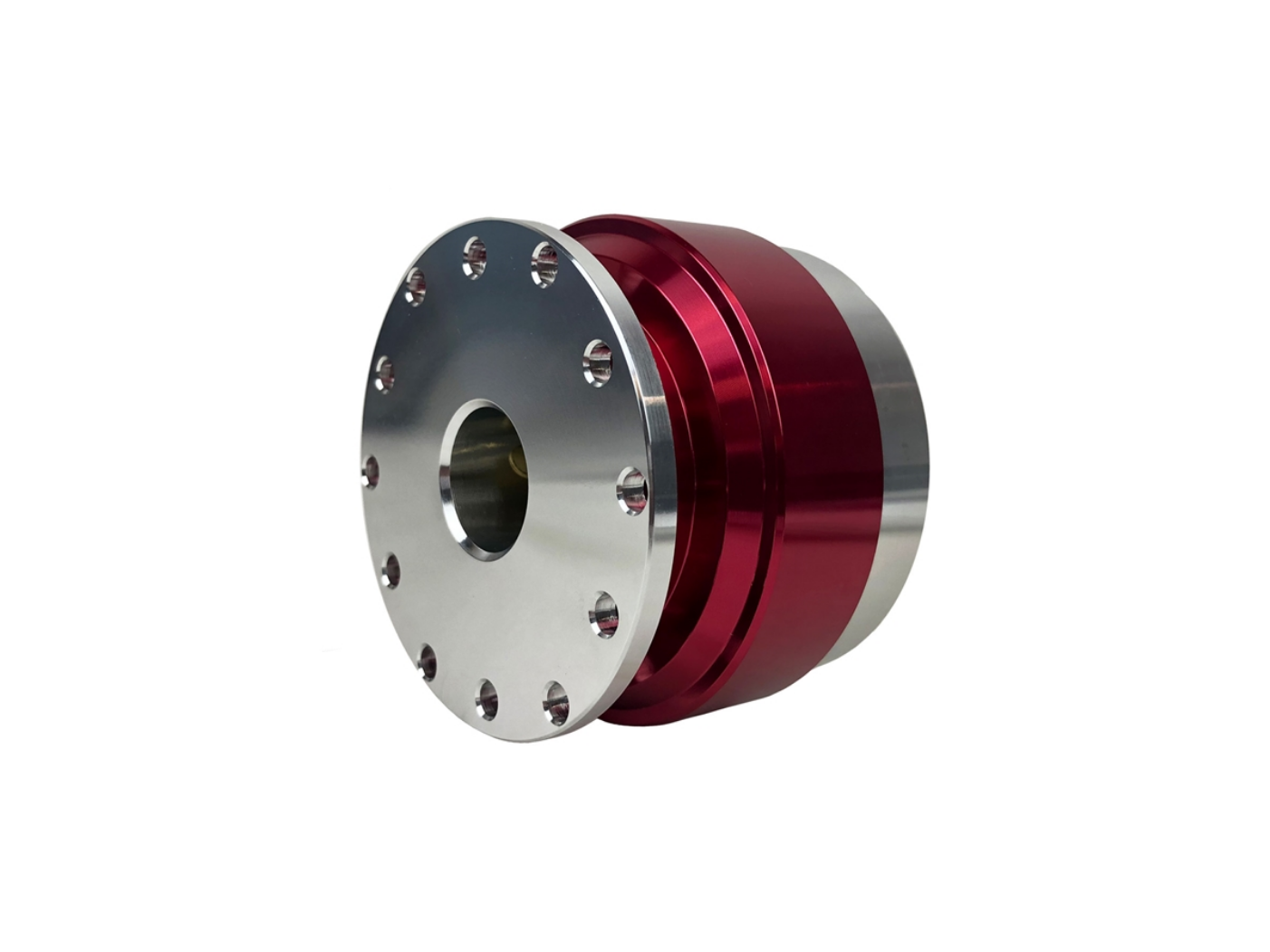 P2M V1 Steering Wheel Quick Release Kit - Red Ring Silver Base
