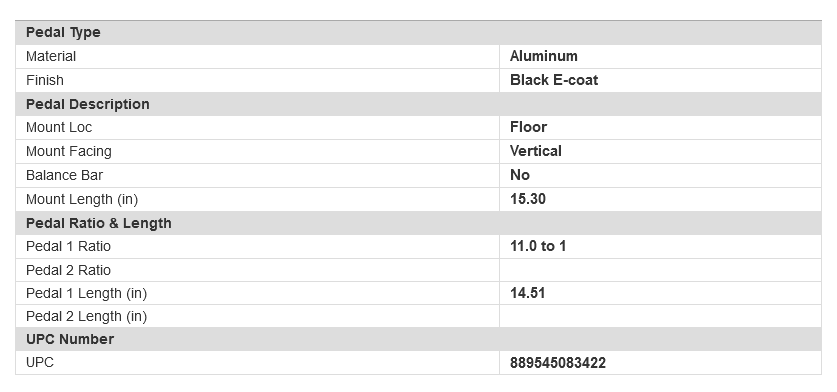 Wilwood Hand Brake Level Assembly Universal for Hydro - Vertical - 11:1 Ratio