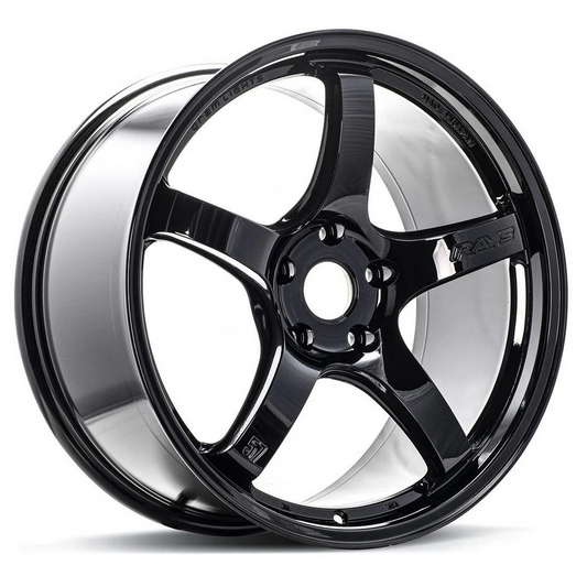 Gram Lights 57CR 17x9 +12 - 5x114.3 Glossy Black Wheel