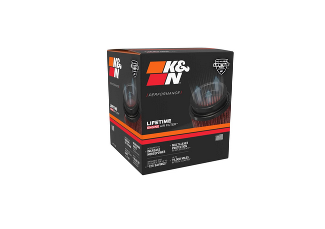 K&N High Flow Universal Air Filter 4.5in inlet / 5.85in Base / 5in Top / 3.25in Height
