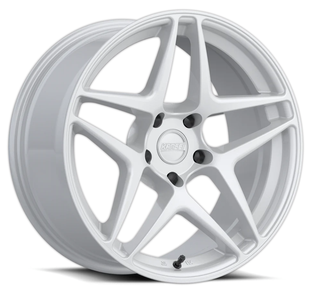 Kansei K15W Astro 18x9.5in / 5x114.3 BP / 35mm Offset / 73.1mm Bore - Gloss White Wheel