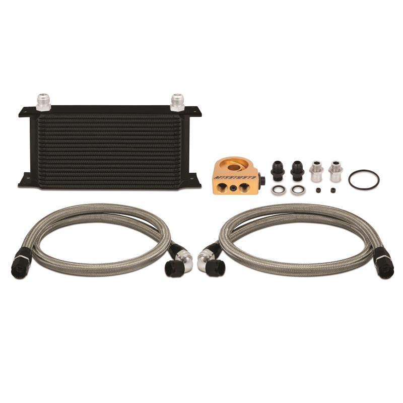 Mishimoto Universal 19 Row Oil Cooler Kit with Thermostat - Black