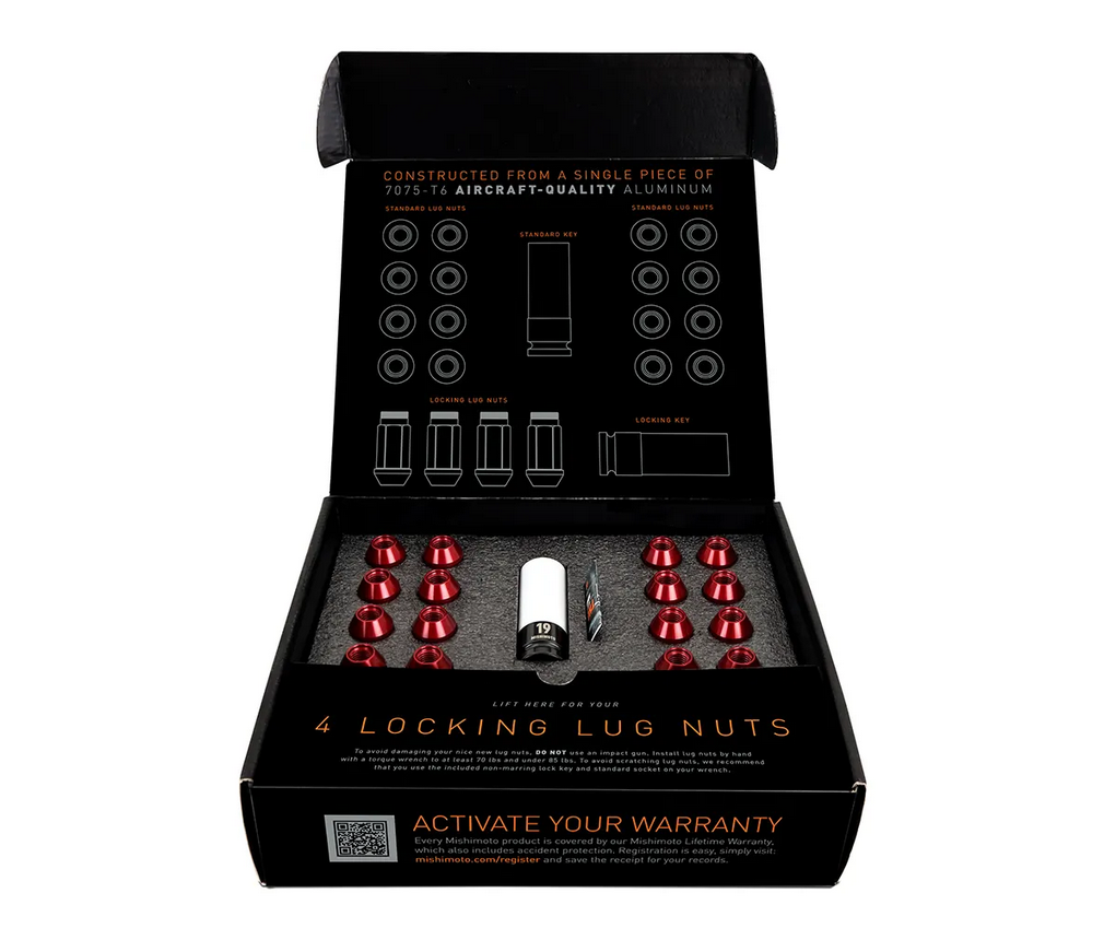 Mishimoto M12x1.25 Aluminum Locking Lug Nuts 20pc - Neo Chrome