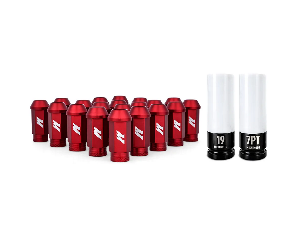 Mishimoto M12x1.25 Aluminum Locking Lug Nuts 20pc - Red