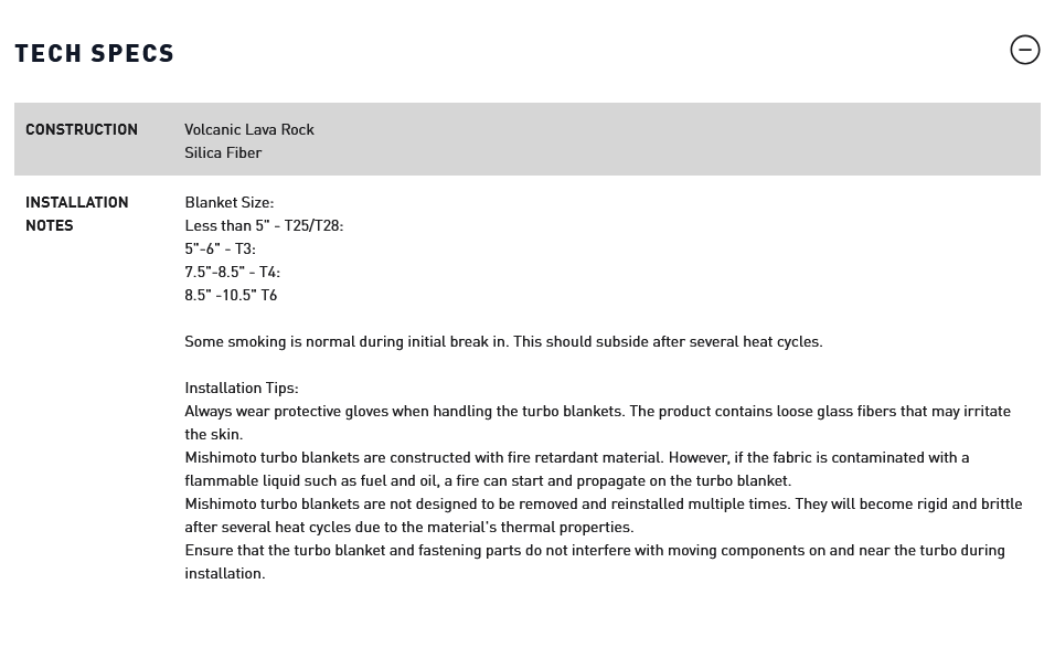 Mishimoto Titanium Turbo Blanket T25 / T28
