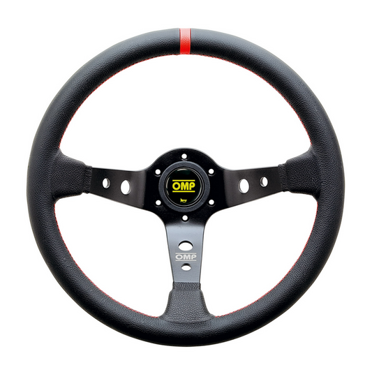 OMP Corsica Racing Steering Wheel - Leather 350mm / 95mm Deep