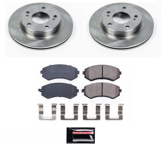 Power Stop 94-96 240SX Autospecialty Ceramic Brake Kit - Front 5 Lug