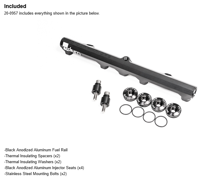 Radium Engineering Nissan 240sx KA24DE Top Feed Conversion Fuel Rail