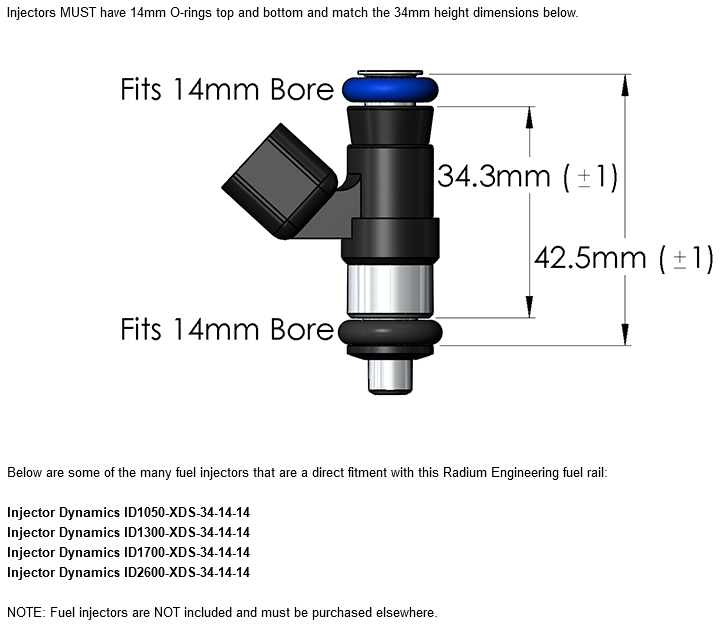 Radium Engineering Nissan 240sx KA24DE Top Feed Conversion Fuel Rail