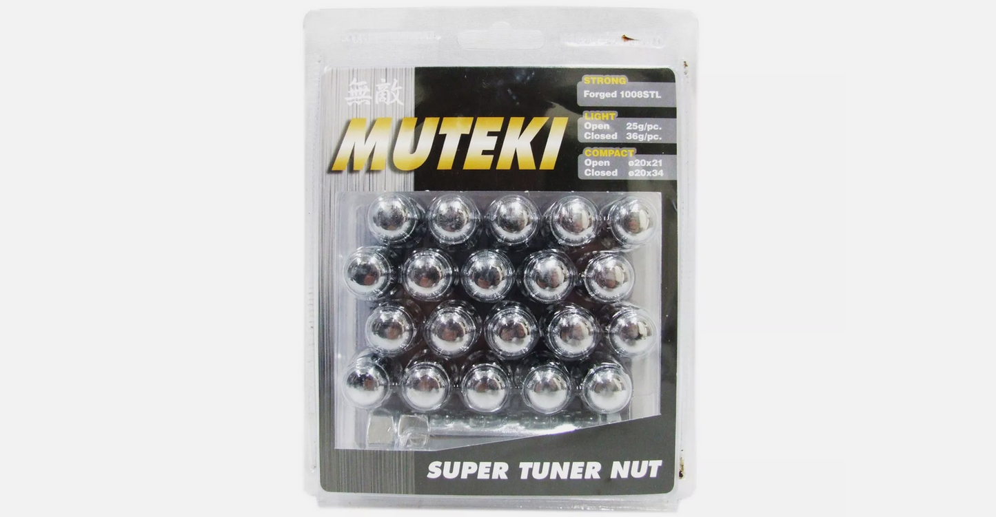 Wheel Mate Muteki Closed End Lug Nuts - Chrome 12x1.25