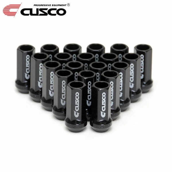 Cusco Wheel Lug Nut Set - M12 x P1.25mm - Black (20pcs)