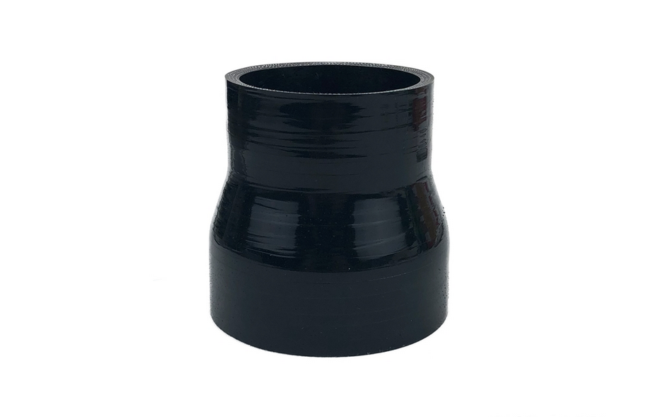 P2M 2.5 to 2.75in ID 4-Ply Reducer Hose Coupler - Black 3in Lenght