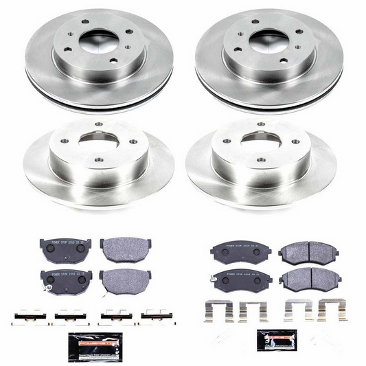 Power Stop 89-94 240SX Track Day SPEC Brake Kit - Front & Rear 4 Lug