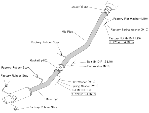HKS Hi Power Catback Exhaust Racing Muffler - S14 S15 KA24/SR20