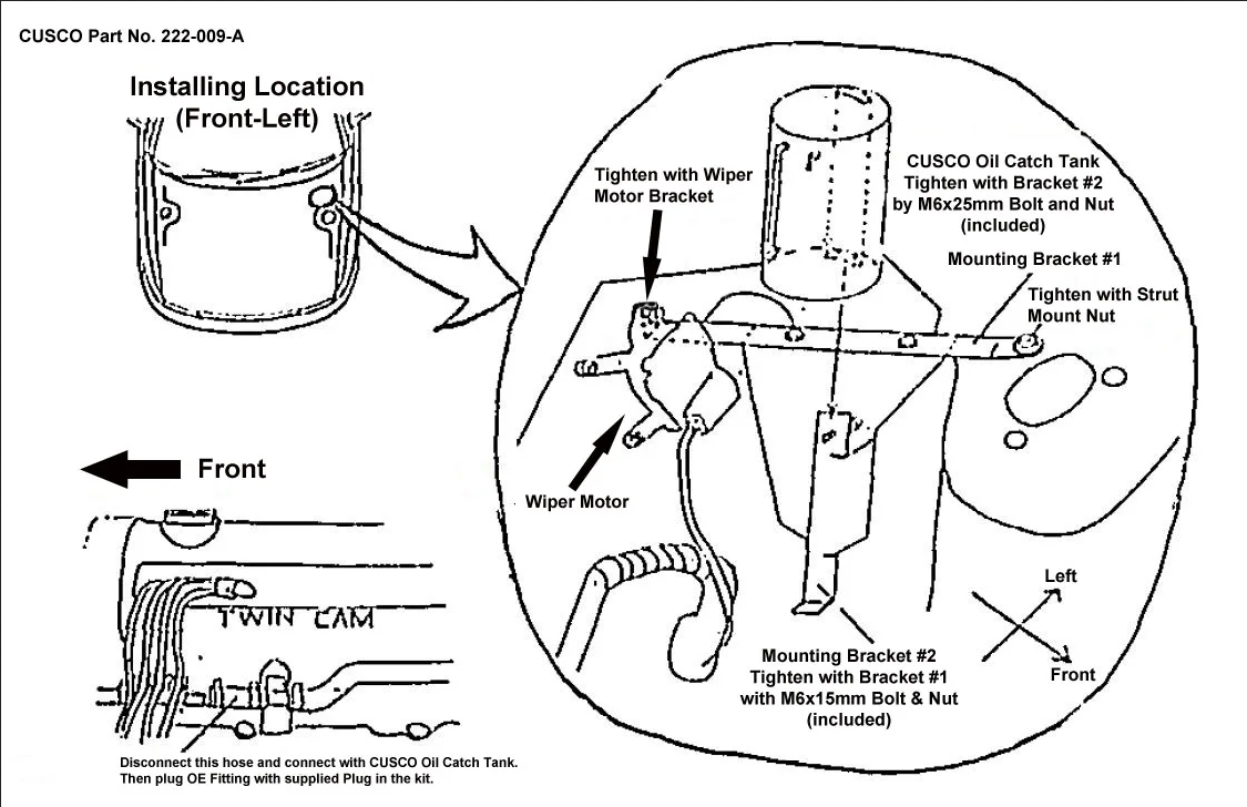 Cusco Oil Catch can 240sx S14 Zenki 95-96 - 0.6L (20oz) Capacity