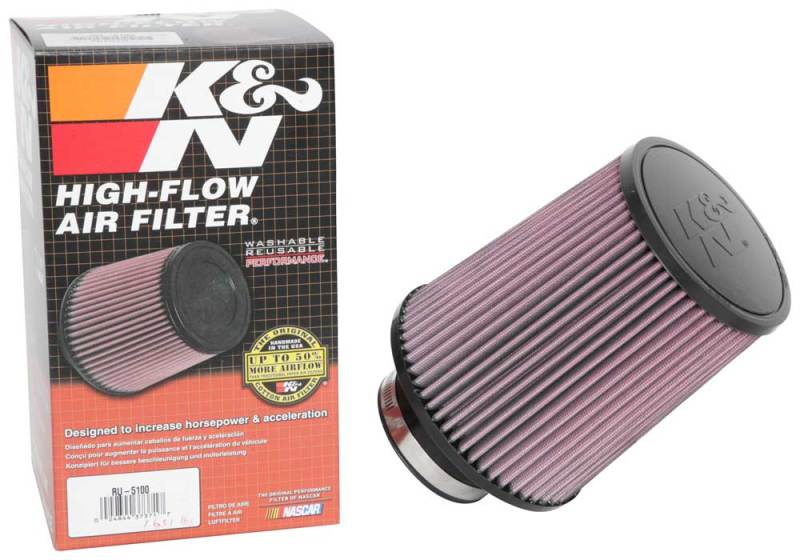 K&N High Flow Universal Air Filter 3.125in inlet / 6in Base / 5in Top / 7in Height