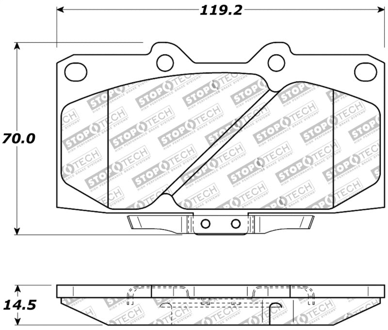 StopTech 89-96 300ZX Z32 Sport Performance Brake Pads - Front
