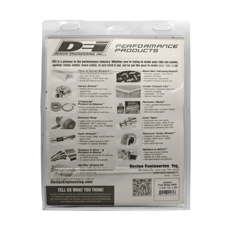 DEI Fire Sleeve Wrap 3000 1-1/2in I.D. x 2ft