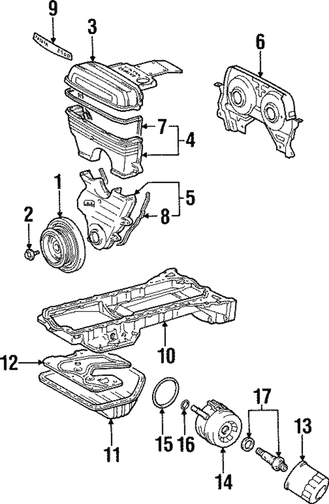 MAHLE Original 2JZ GE 93-05 Timing Cover Plastic Gasket Trim