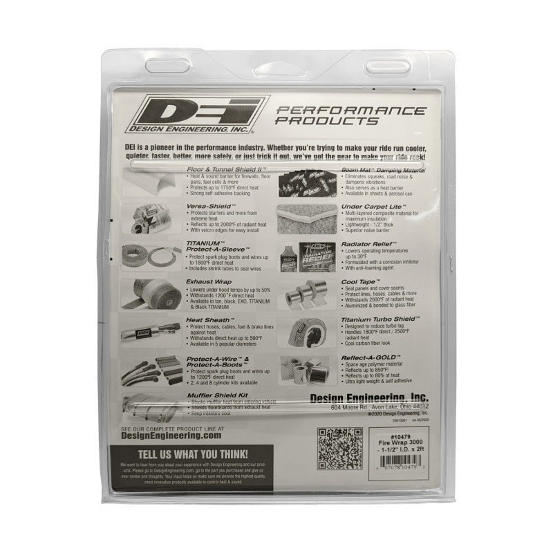 DEI Fire Sleeve Wrap 3000 1-1/2in I.D. x 2ft