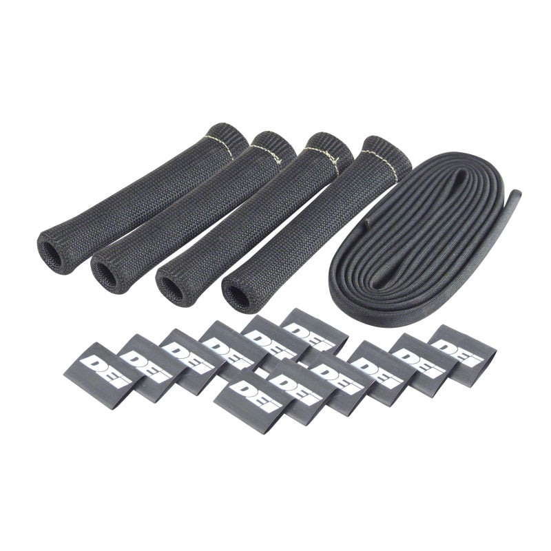 DEI Protect-A-Boot Spark Plug Wire Protector Kit - 4 Cylinder Kit - Black