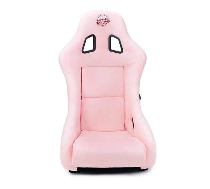 NRG FRP Bucket Seat Prisma Edition Pink Alcantara - Medium & Large
