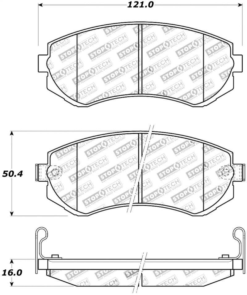 StopTech Street Touring 89-96 Nissan 240SX Brake Pads - Front