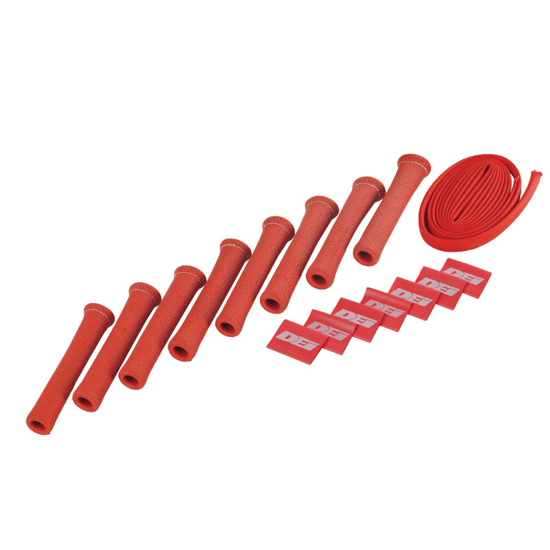 DEI Protect-A-Boot Spark Plug Wire Protector Kit - 8 Cylinder - Red