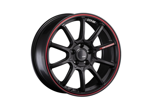 SSR GTV05 5x114.3 17x7.0 42mm Offset - Flat Black w/ Red Line Wheel