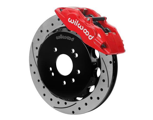 Wilwood Front Big Brake Kit 13.00in Drilled & Slotted Red - 240SX S13 S14
