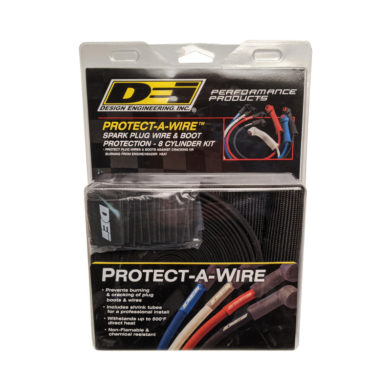DEI Protect-A-Boot Spark Plug Wire Protector Kit - 8 Cylinder - Black