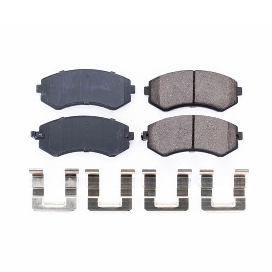 Power Stop 89-96 240SX Z17 Evolution Ceramic Brake Pads w/Hardware - Front