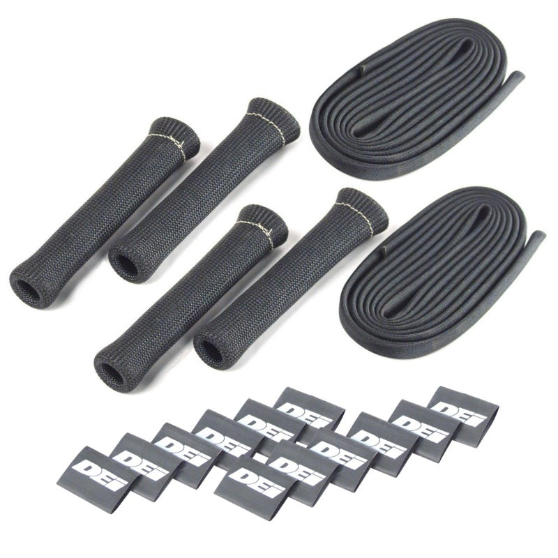 DEI Protect-A-Boot Spark Plug Wire Protector Kit - 4 Cylinder Kit - Black