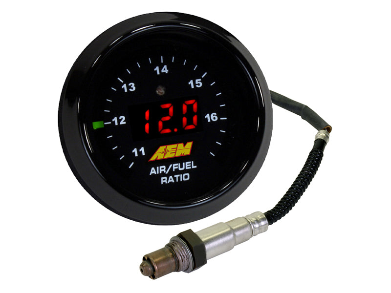 AEM Classic Digital O2 Wideband UEGO Air Fuel Ratio Sensor Gauge Full Kit