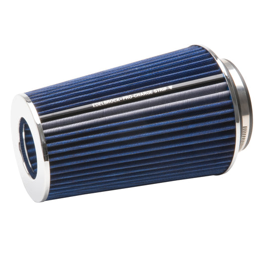 Edelbrock Air Filter - up to 500hp - Pro-Flo Series Conical 10In Tall Blue/Chrome