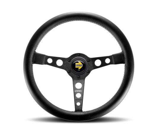 Momo Prototipo 350 mm Steering Wheel - Leather/Black Spokes