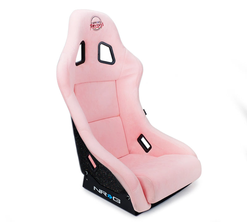 NRG FRP Bucket Seat Prisma Edition Pink Alcantara - Medium & Large