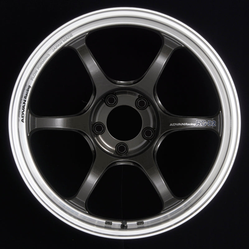 Advan RG-D2 18x9.0 +43 5x114.3 Machining & Black Gunmetallic Wheel