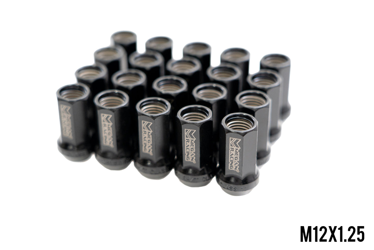 Megan 7-Sided Heptagon Open-Ended Steel Lug Nuts - M12x1.25