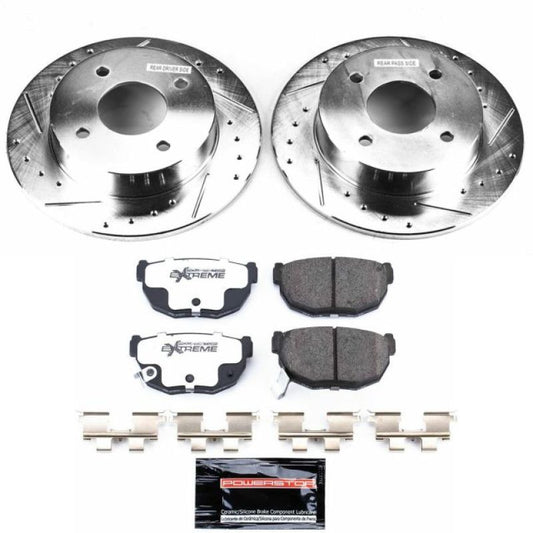 Power Stop 89-98 240SX  Z26 Street Warrior Drilled & Slotted Brake Kit - Rear 4 Lug