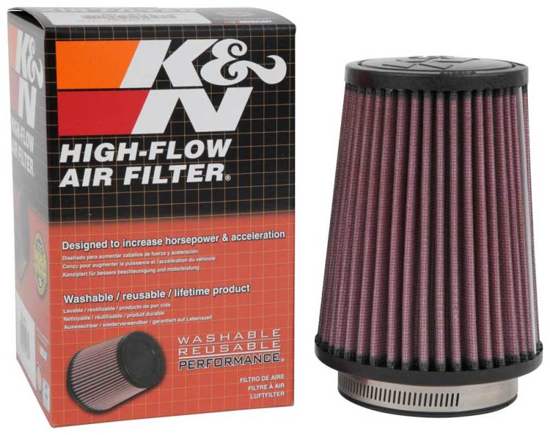 K&N High Flow Universal Air Filter 3in inlet / 4.5in Base / 3.5in Top / 5.75in Height