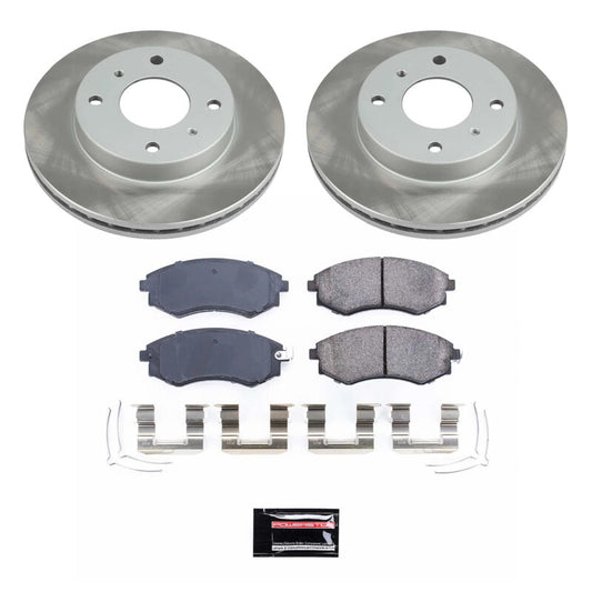 Power Stop 96-98 240SX Semi-Coated Rotor Brake Kit - Front 4 Lug