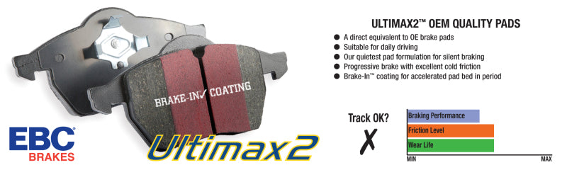 EBC Ultimax2 Front Brake Pads - 89-96 240sx S13 / S14