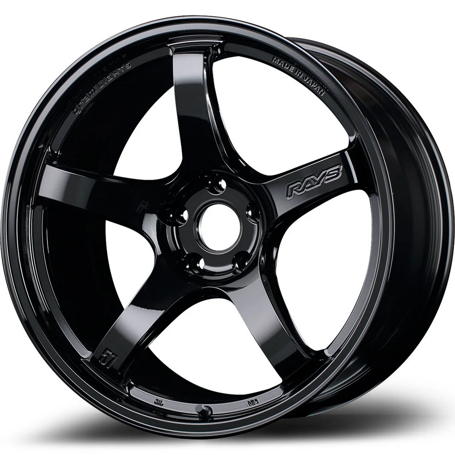 Gram Lights 57CR 17x9 +22 - 5x114.3 Glossy Black Wheel