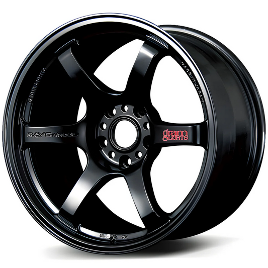 Gram Lights 57DR 17x9 +22 - 5x114.3 - Glossy Black Wheel